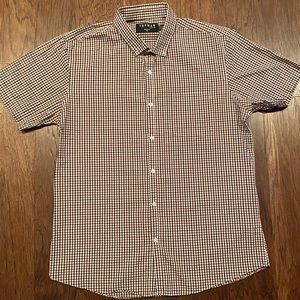 TOPMAN Men’s XL Short Sleeve Geometric Print Button Down